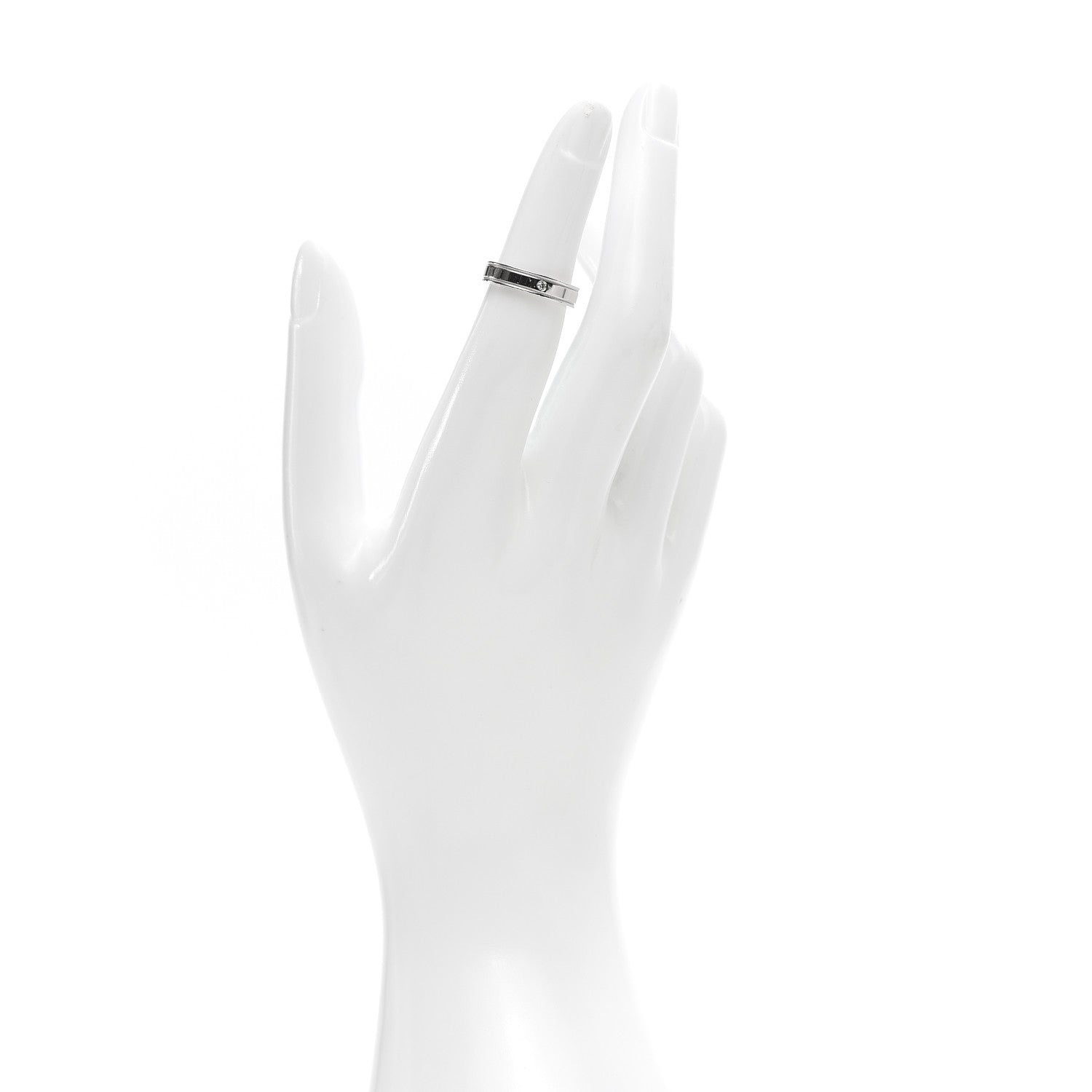 Tiffany Platinum Diamond Essential Double Milgrain Wedding Band Ring 48 4.5 2 of 6