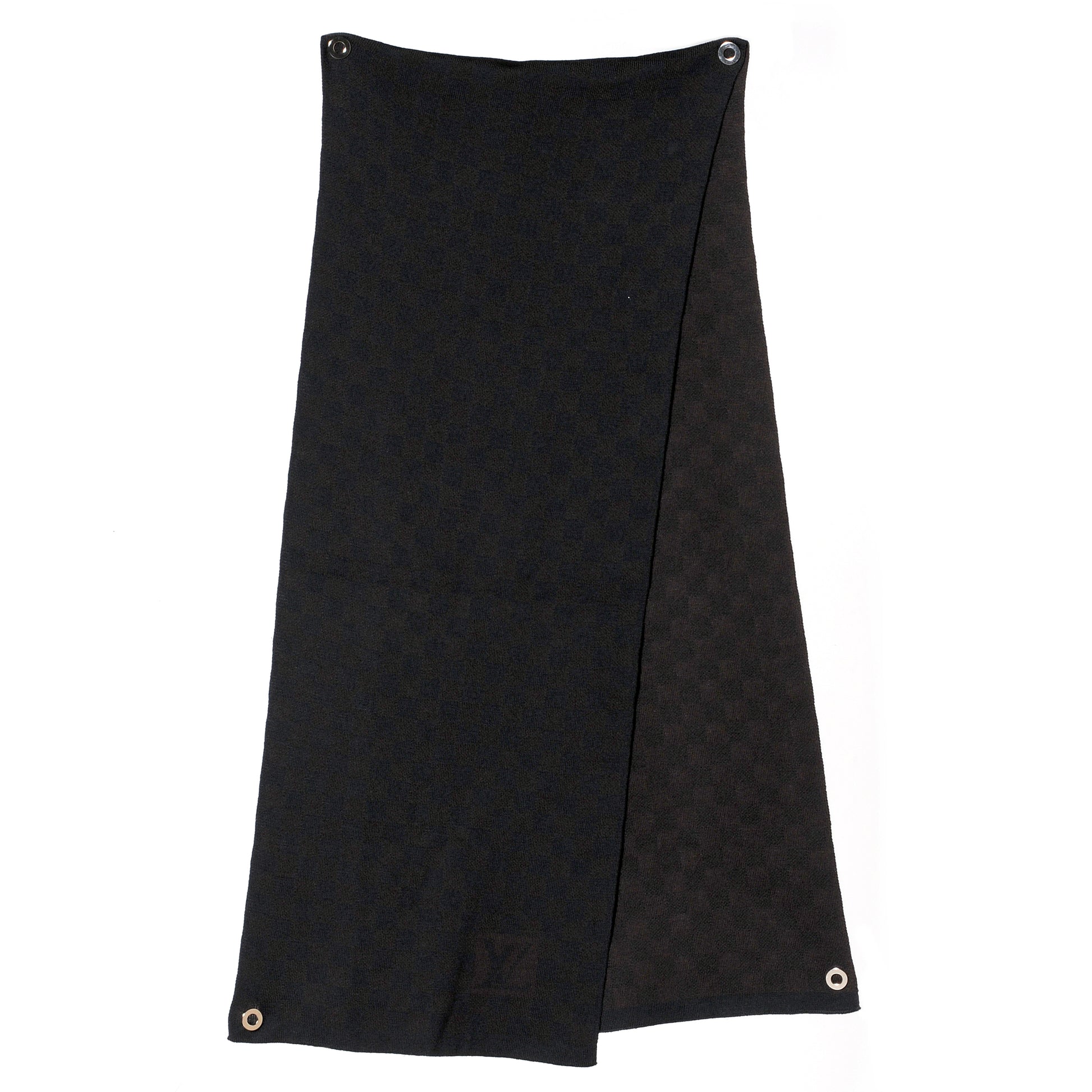 Louis Vuitton Wool Petit Damier Stole Scarf Brown 2 of 5