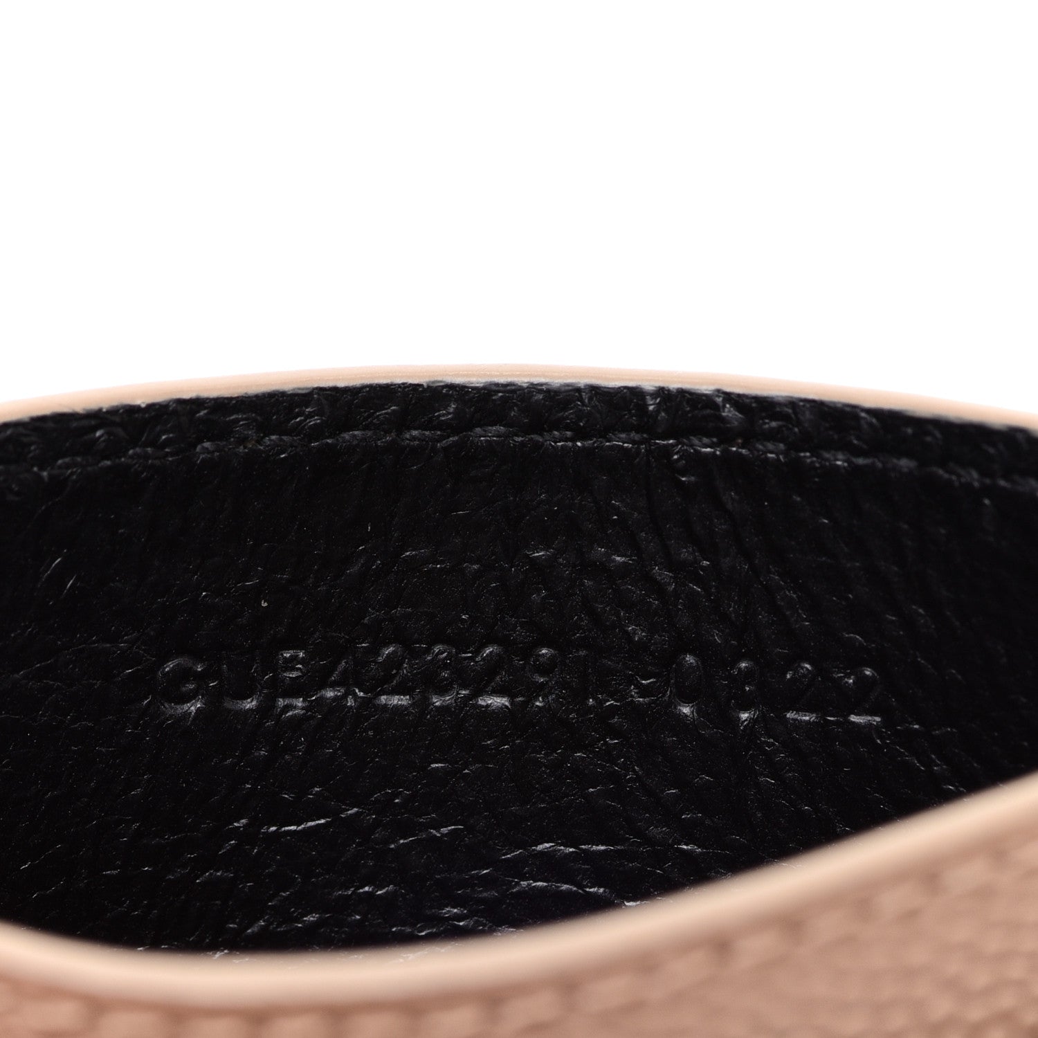 Saint Laurent Grain De Poudre Matelasse Chevron Monogram Credit Card Case Dark Beige 7 of 8