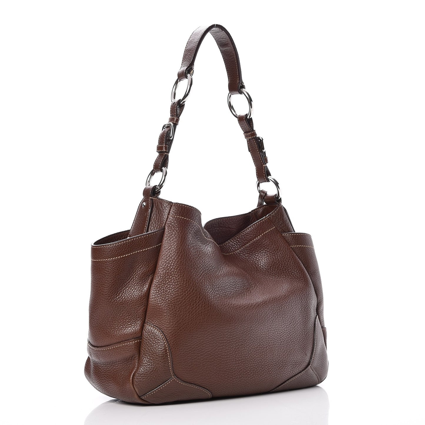 Vitello Daino Side Pocket Hobo Bruciato