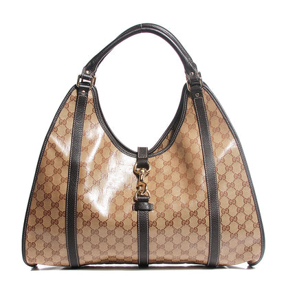 Gucci Crystal Monogram Dollar Calfskin Medium Joy Shoulder Bag Beige Ebony Testa Di Moro 1 of 7