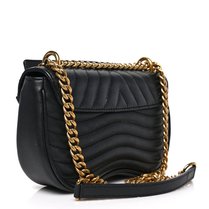 Louis Vuitton Calfskin New Wave Chain MM Black 3 of 8