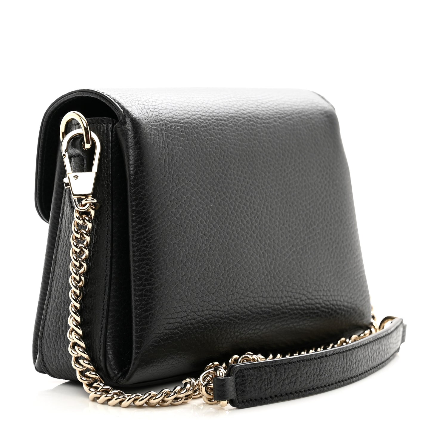 Dollar Calfskin Interlocking G Crossbody Bag Black