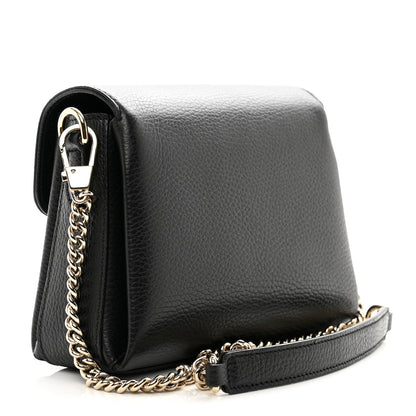 Gucci Dollar Calfskin Interlocking G Crossbody Bag Black 3 of 10