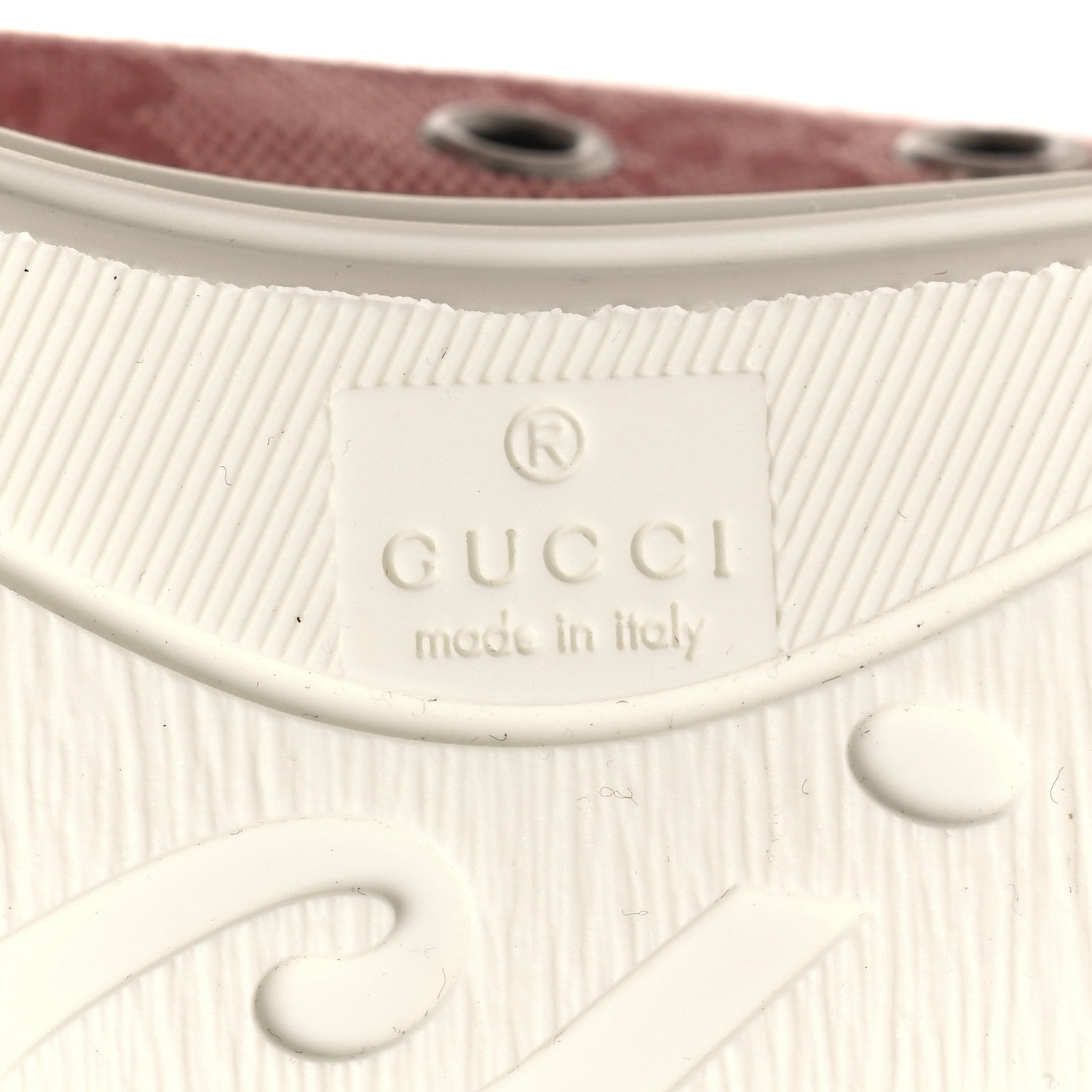 Gucci GG Monogram Calfskin Womens Low Top Sneakers 36.5 Pink Soft Pink 7 of 8