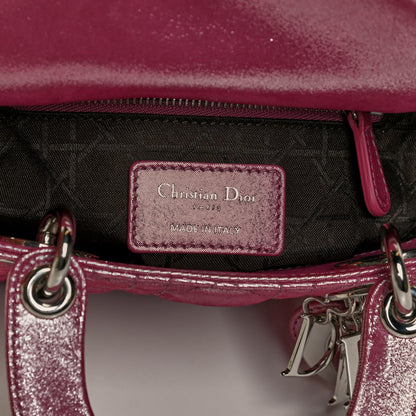 Christian Dior Metallic Lambskin Cannage Mini Lady Dior Rose Cherie 6 of 9