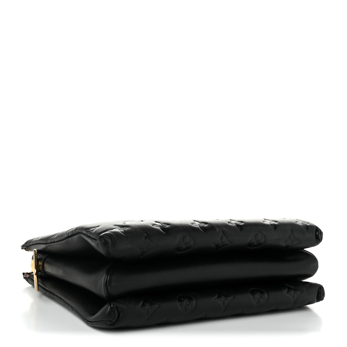 Louis Vuitton Lambskin Embossed Monogram Coussin PM Black 4 of 9