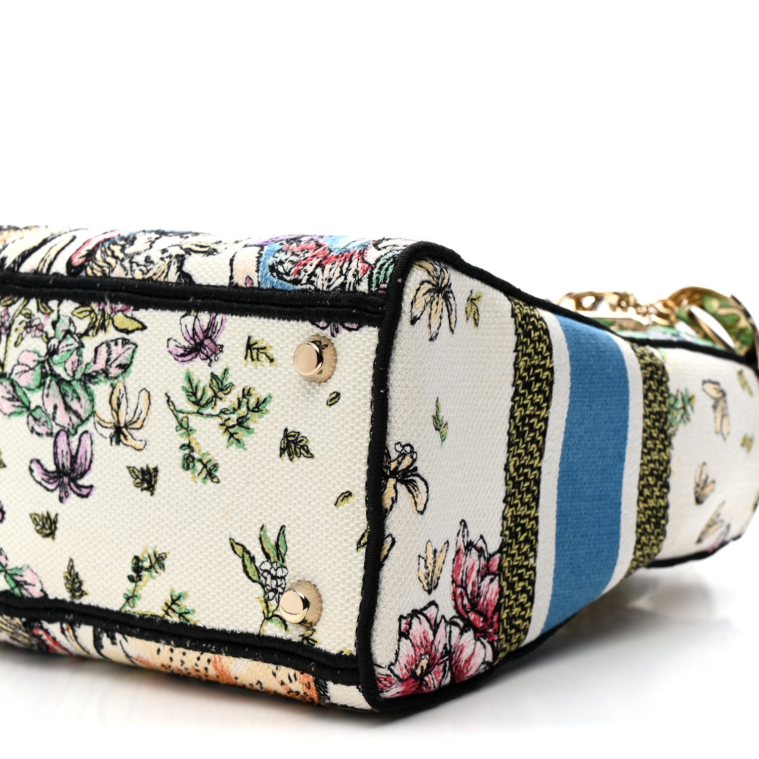 Christian Dior Canvas D-Constellation Embroidered Medium Lady D-Lite Latte Multicolor 19 of 24