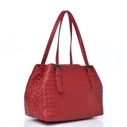 Bottega Veneta Nappa Intrecciato Small Cesta Tote Red 3 of 10