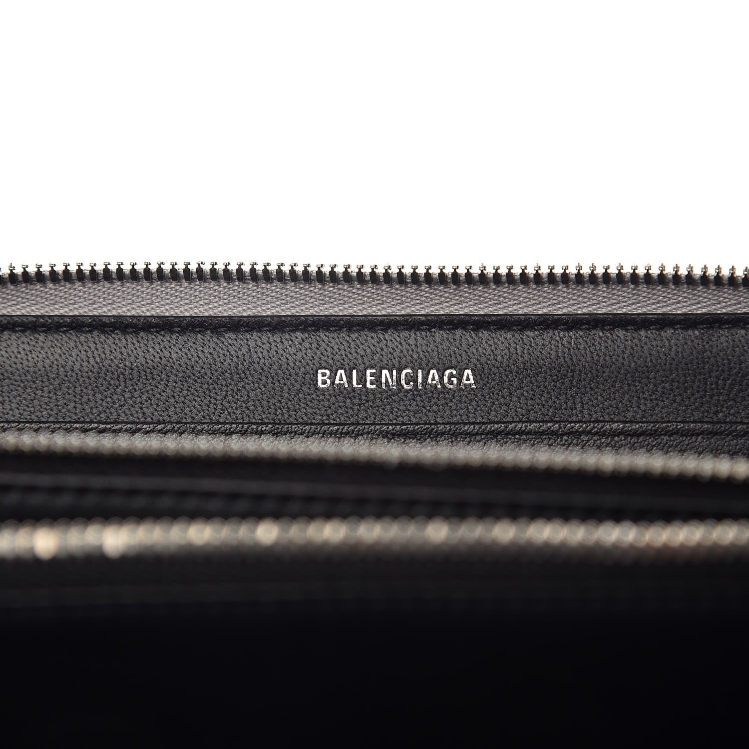 Balenciaga Metallic Calfskin Losange Monogram Everyday Continental Zip Around Wallet Silver Black White 6 of 9