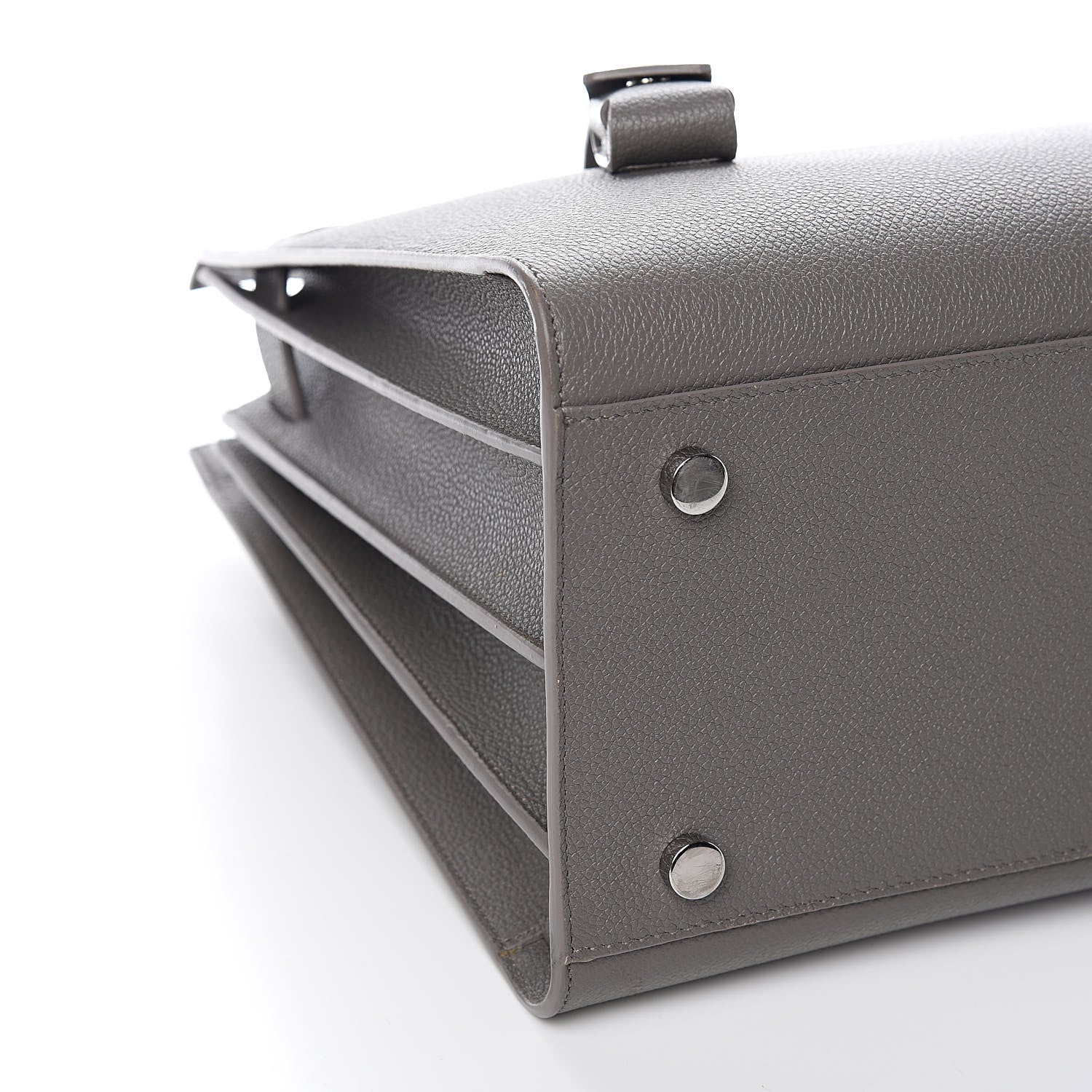 Saint Laurent Grained Calfskin Small Sac De Jour Fog 6 of 9