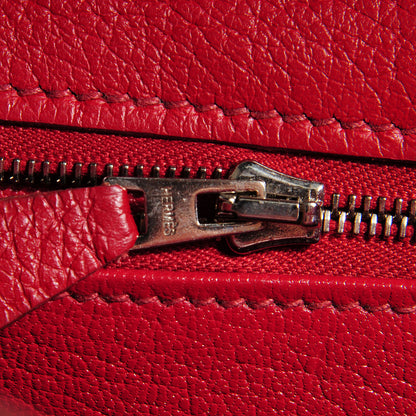 Hermes Taurillon Clemence Kelly Retourne 32 Rouge Garance 19 of 25