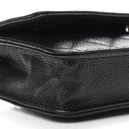 Chanel Caviar Quilted Wallet On Chain WOC Black 10 of 12
