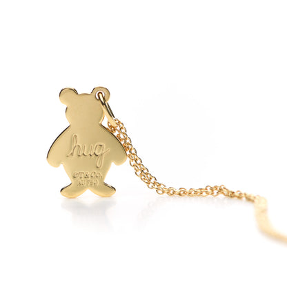 Tiffany 18K Yellow Gold Bear Hug Charm Necklace 6 of 7