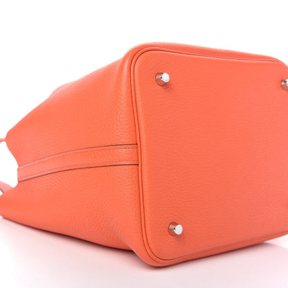 Hermes Taurillon Clemence Picotin Lock 22 MM Orange Poppy 6 of 10