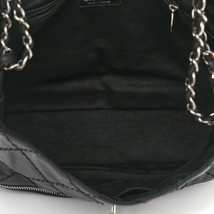 Chanel Calfskin Stitched Large Expandable Flap Bag Black 5 of 10