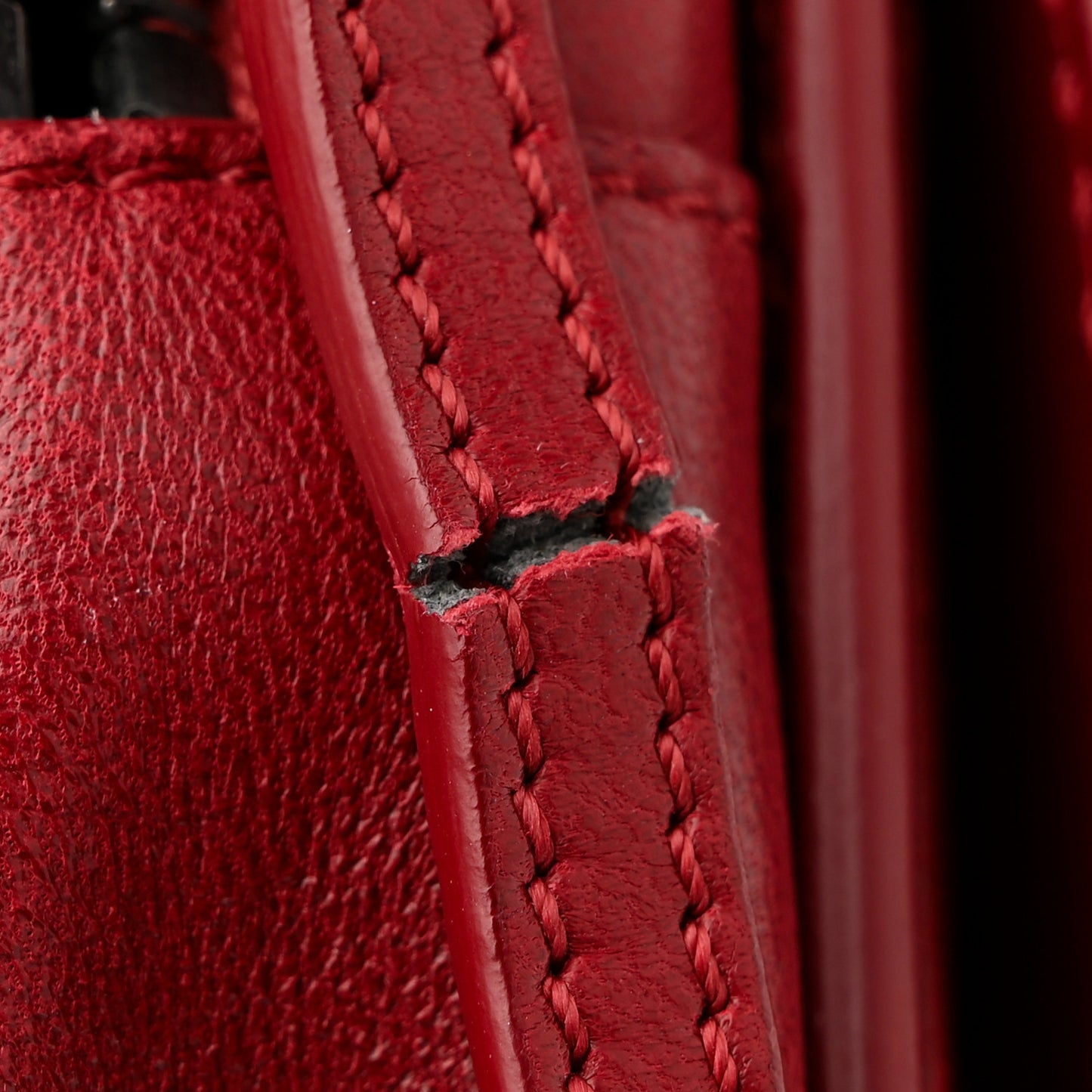Lambskin Quilted Citizen Zip Large Flap Dark Red
