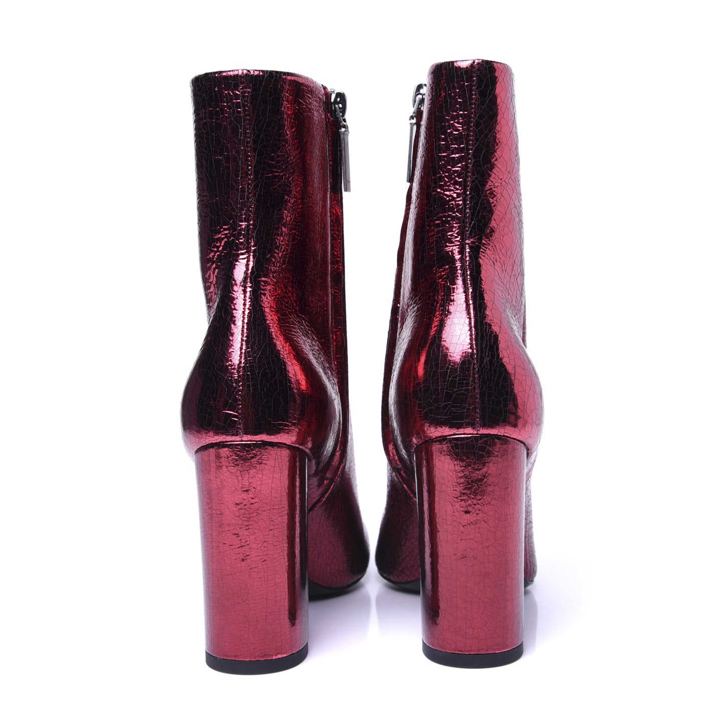 Metallic Crackled Lou 95 Zip Bootie 36.5 Elect
