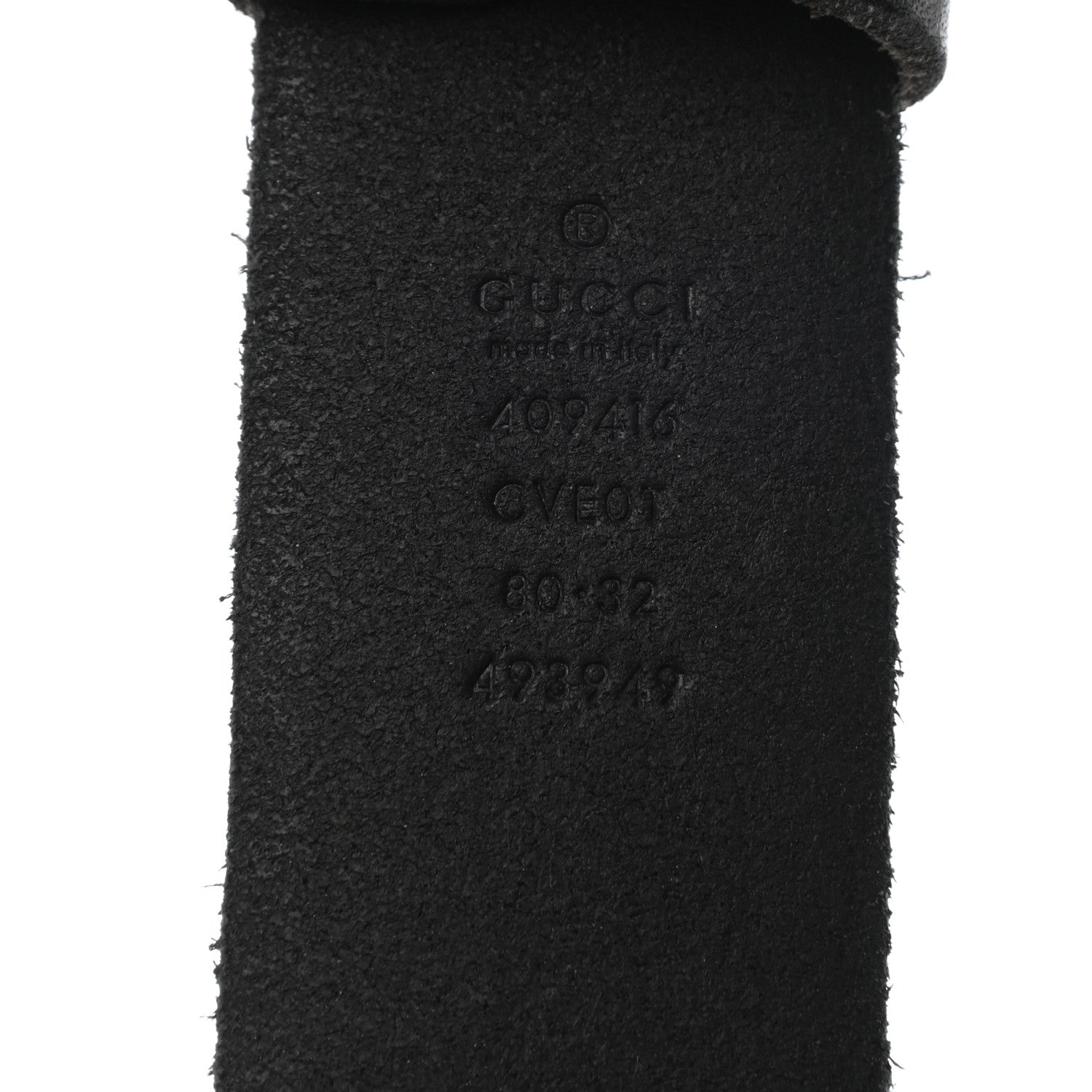 Gucci Faded Calfskin Double G 40mm Belt 80 32 Black 3 of 5