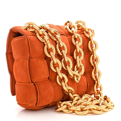Bottega Veneta Suede Maxi Intrecciato Padded Chain Cassette Crossbody Bag 3 of 10