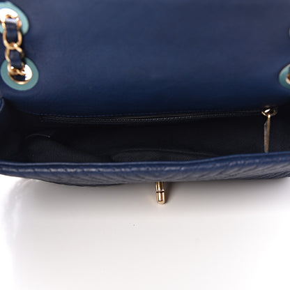 Chanel Lambskin Chevron Quilted Small Flap Navy 5 of 11