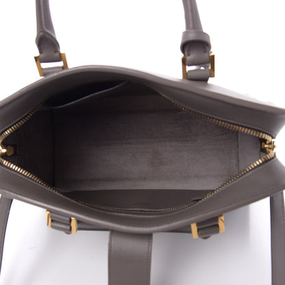 Saint Laurent Calfskin Small Monogram Cabas Earth 6 of 11