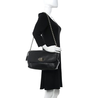 Mulberry Small Classic Grain Calfskin Medium Lily Black 2 of 8
