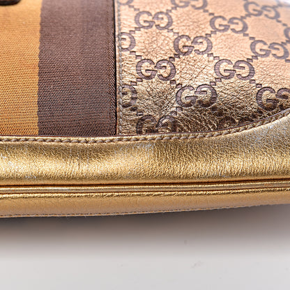 Gucci Metallic Guccissima Jackie O Bouvier Web Hobo 13 of 14