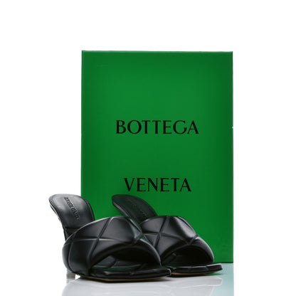 Bottega Veneta Nappa Quilted Rubber Lido Mule Sandals 38 Black 9 of 9