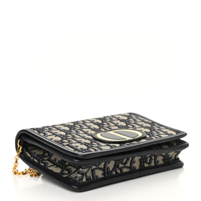 Christian Dior Oblique 30 Montaigne 2-In-1 Pouch Blue 4 of 9
