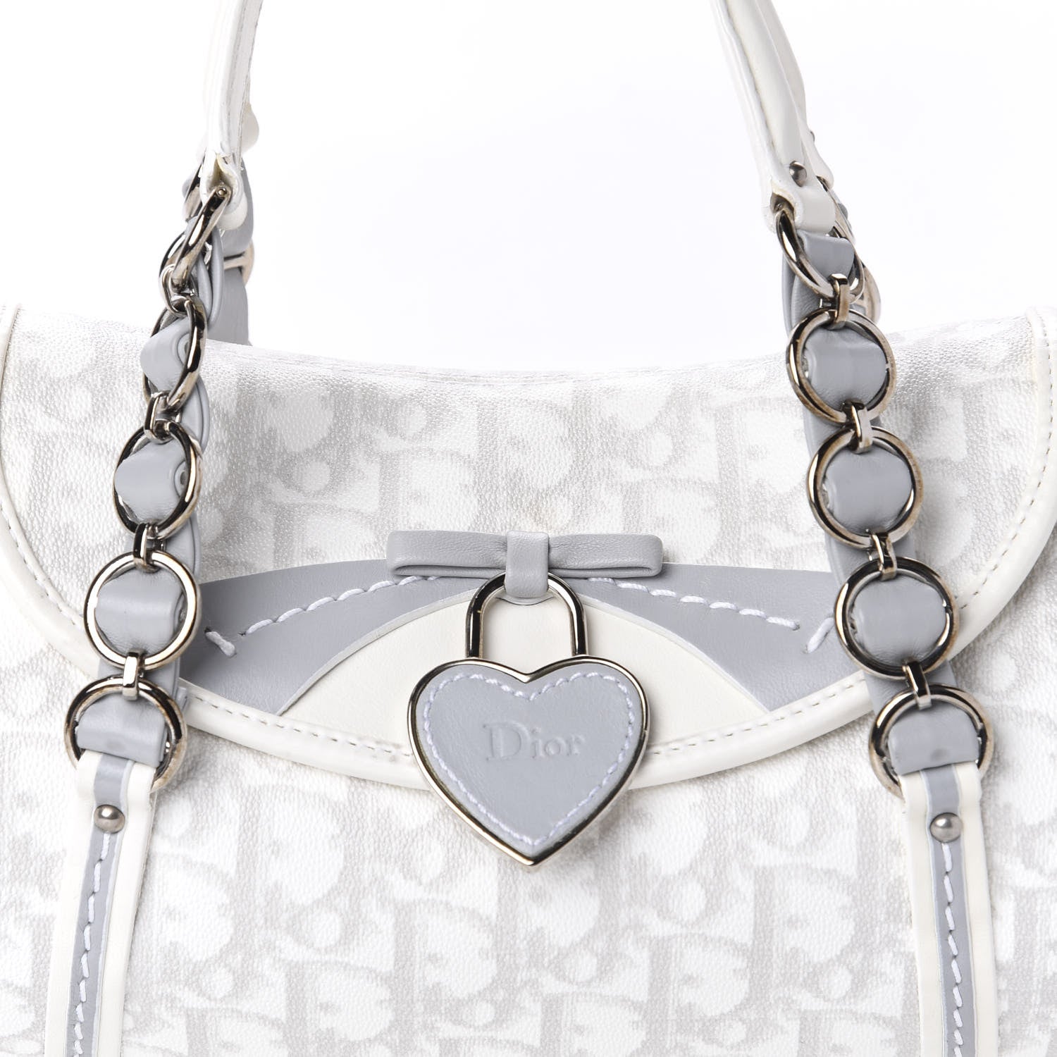 Christian Dior Monogram Romantique Trotter Bag Grey 10 of 10