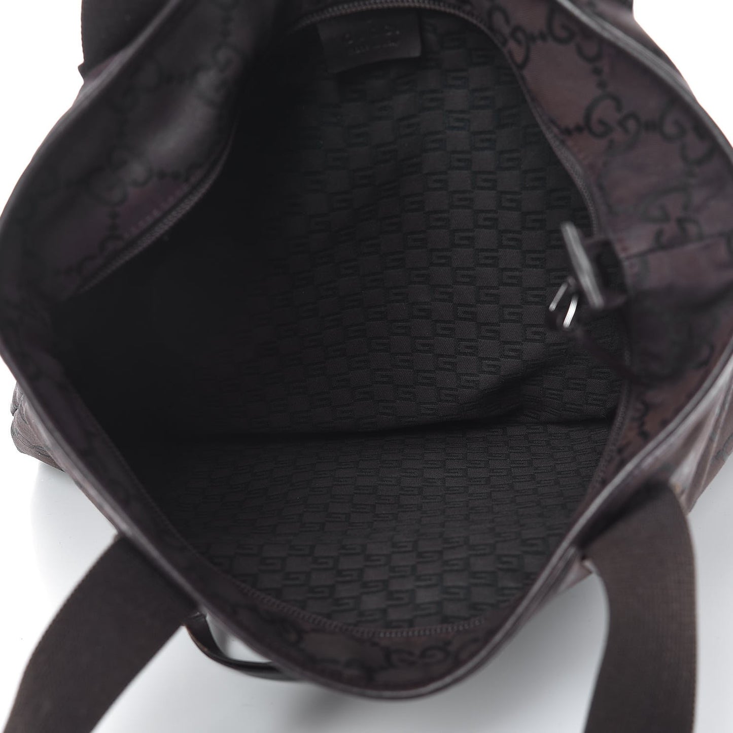 Nylon Monogram Tote Brown