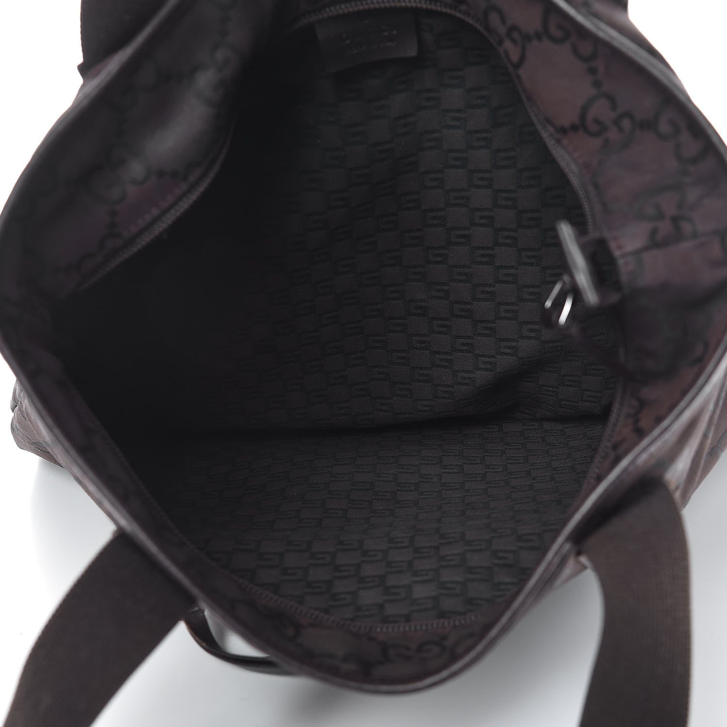 Gucci Nylon Monogram Tote Brown 5 of 17