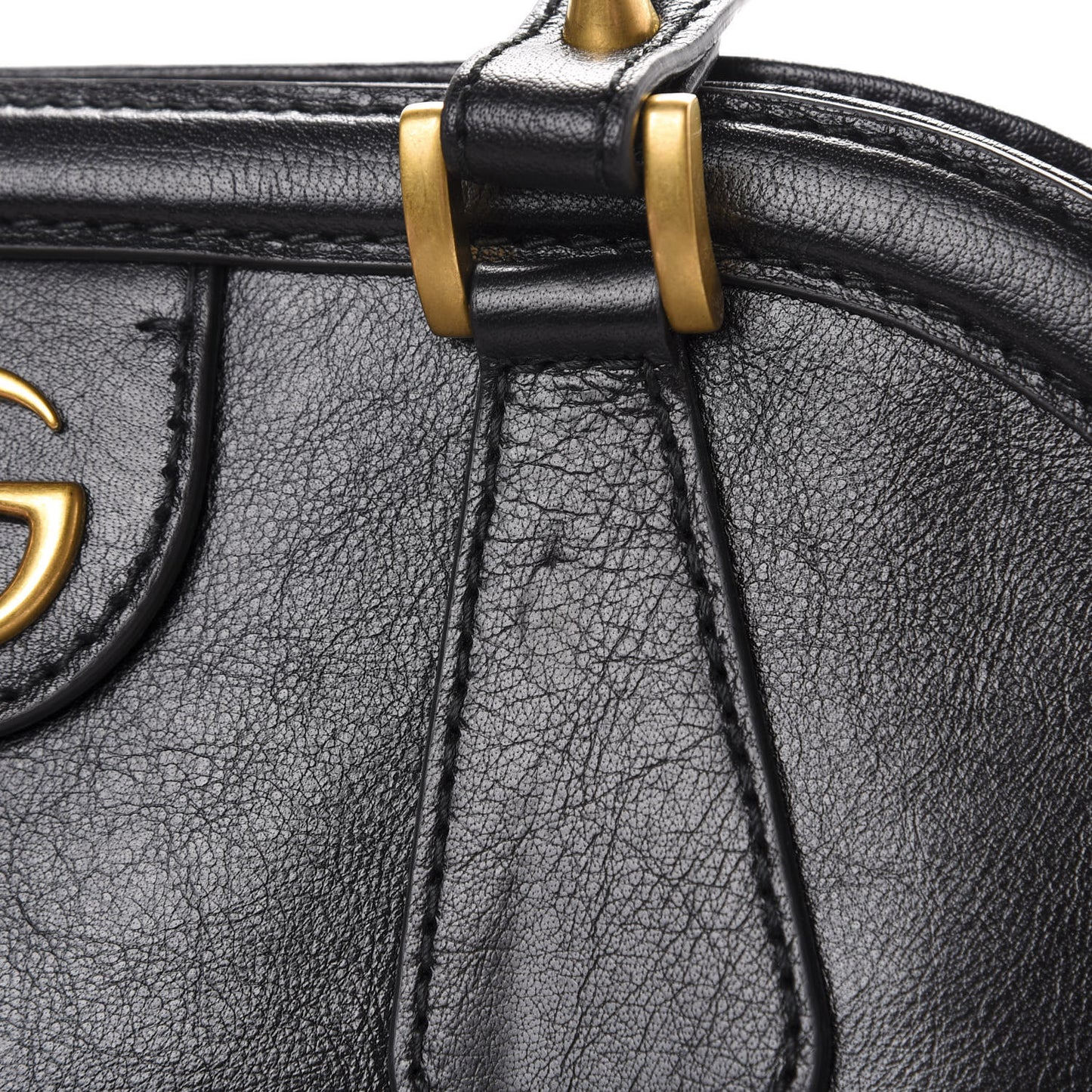 Calfskin Large Re(Belle) Top Handle Bag Black