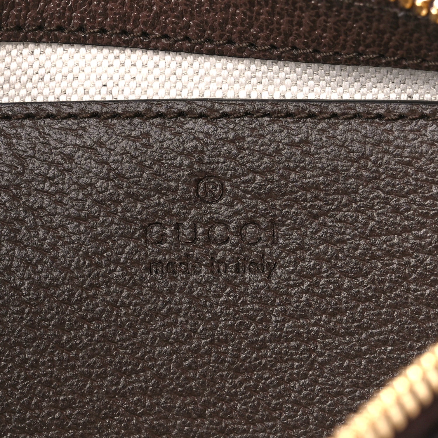 Gucci GG Supreme Monogram Textured Dollar Calfskin Web Small Ophidia GG Handbag Beige Ebony New Acero 7 of 11