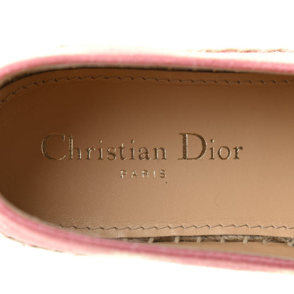 Christian Dior Cotton D-Stripes Embroidered Granville 15mm Espadrilles 39 Deep Nude 7 of 8