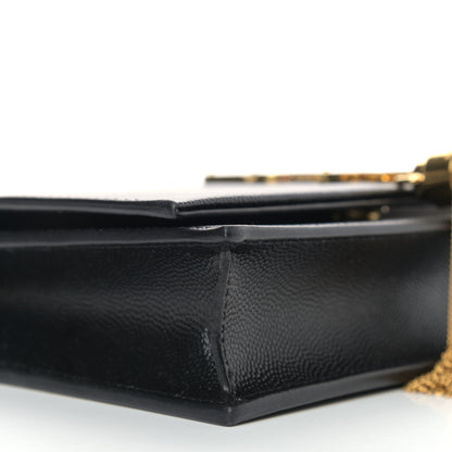 Saint Laurent Grain De Poudre Classic Monogram Kate Tassel Chain Wallet Black 8 of 9
