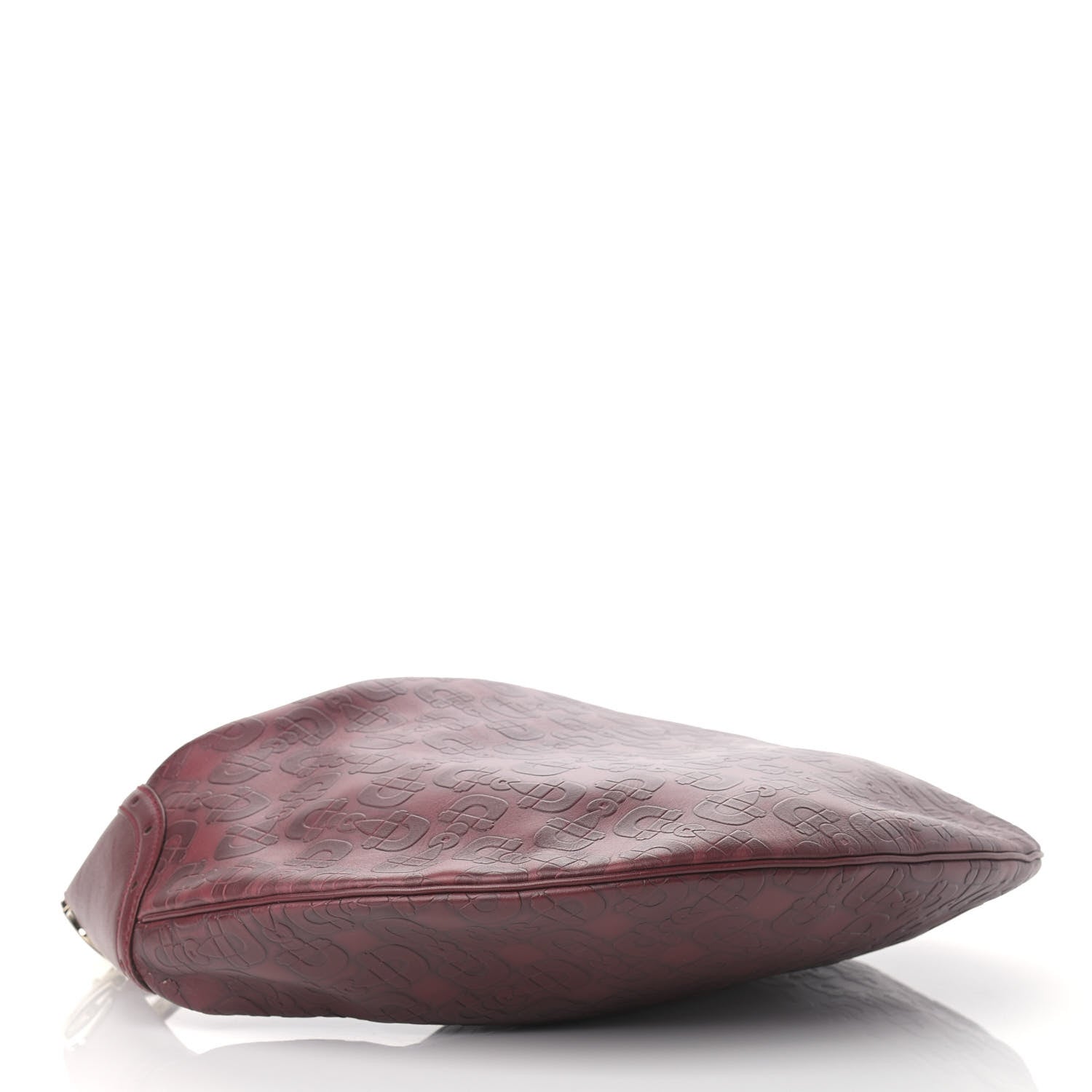 Gucci Calfskin Horsebit Embossed Glam Hobo Burgundy 4 of 11