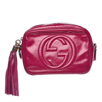 Gucci Soft Patent Small Soho Disco Bag Bright Bougainvillea 1 of 17