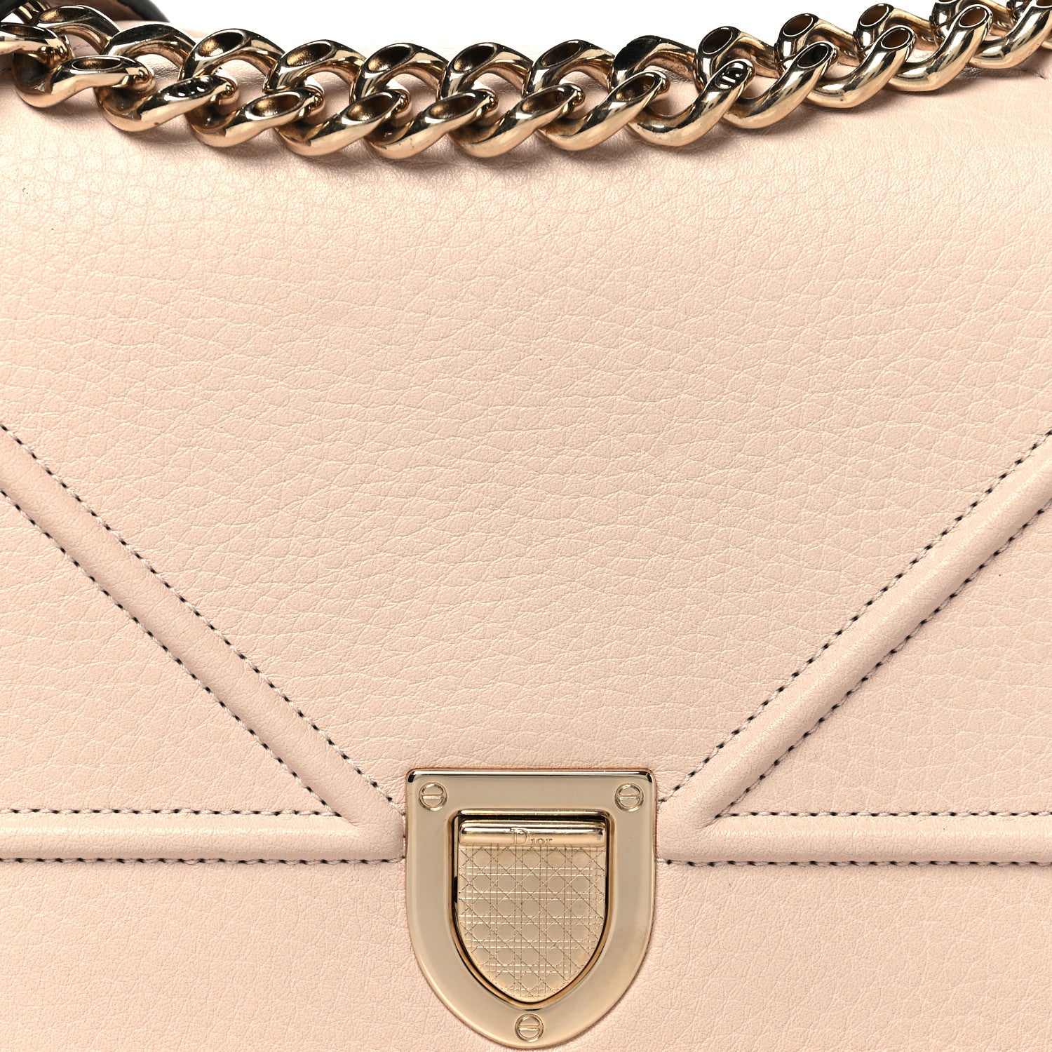 Christian Dior Grained Calfskin Small Diorama Flap Bag Pink 7 of 11