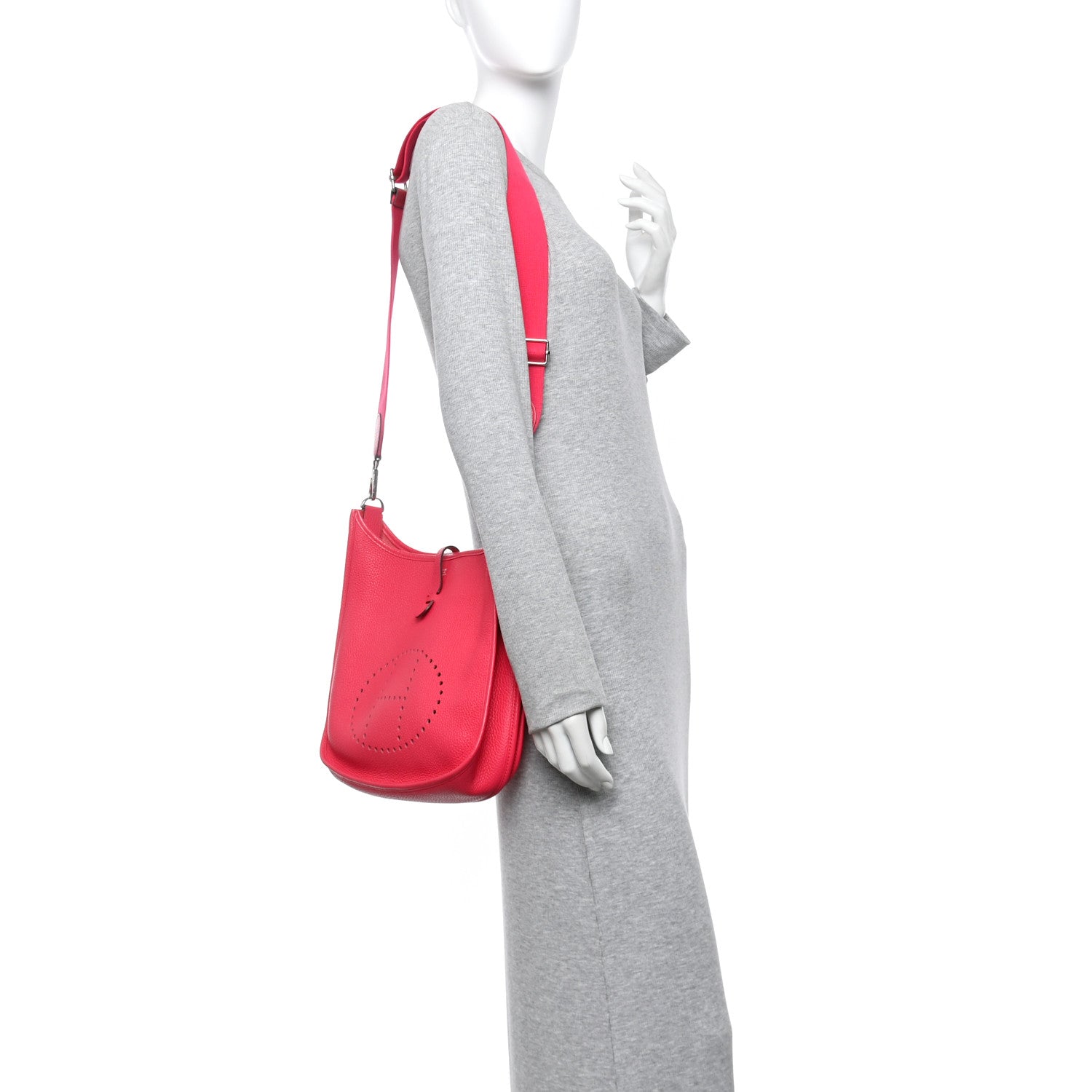 Hermes Taurillon Clemence Evelyne III PM Rose Extreme 2 of 15