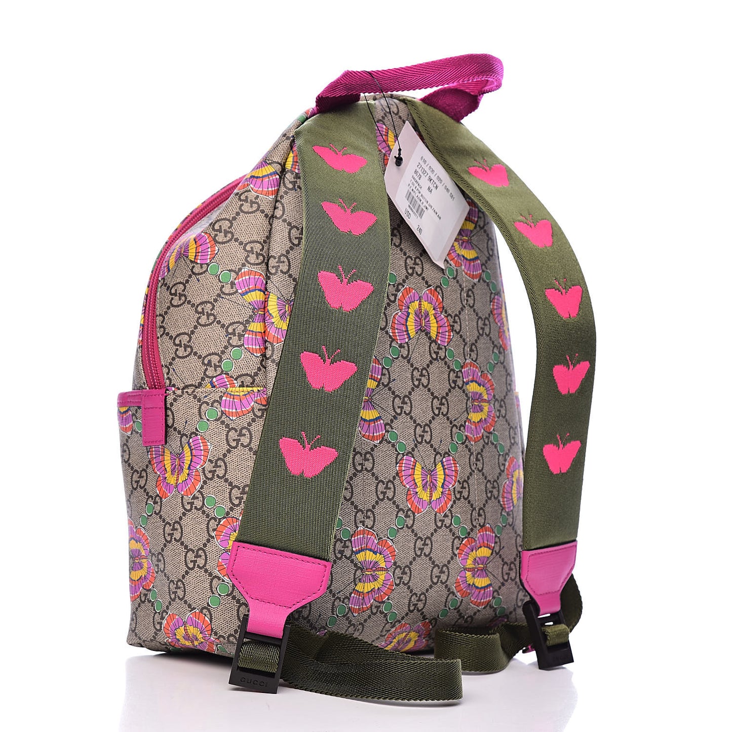 GG Supreme Monogram Childrens Butterfly Backpack
