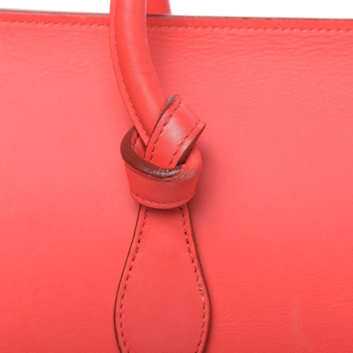 Smooth Calfskin Mini Tie Knot Tote Alizarin