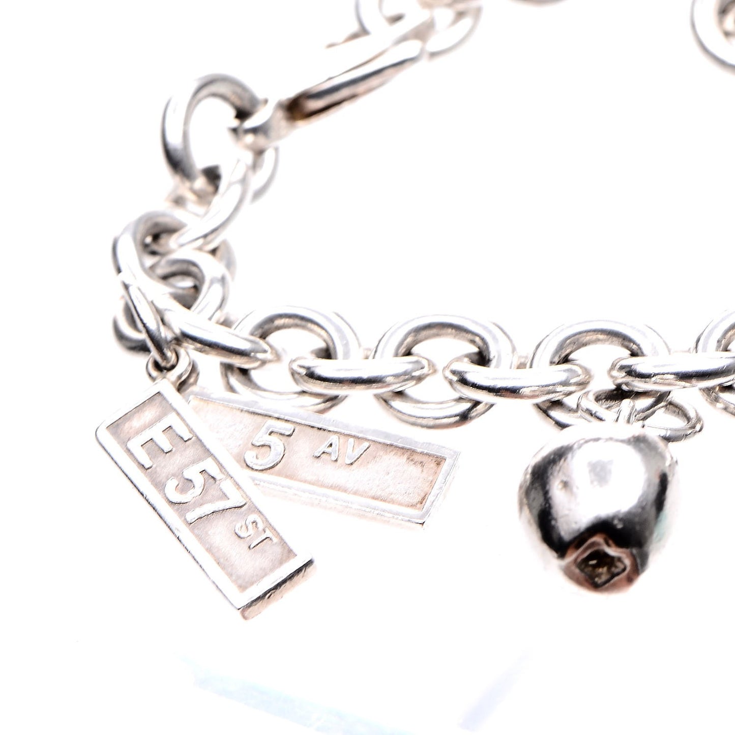 Sterling Silver New York Manhattan Charm Bracelet