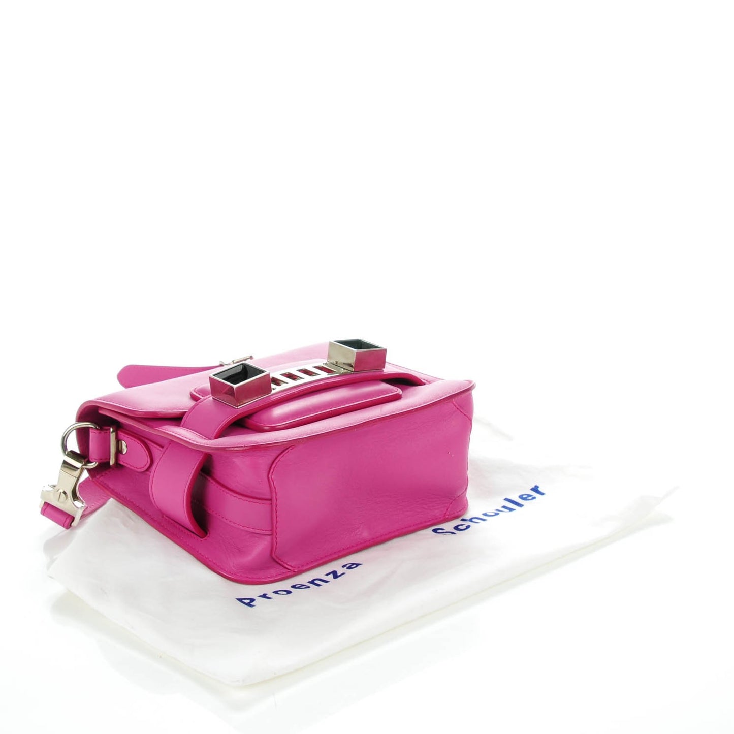 Smooth Calfskin Tiny PS11 Classic Shoulder Bag Fuxia
