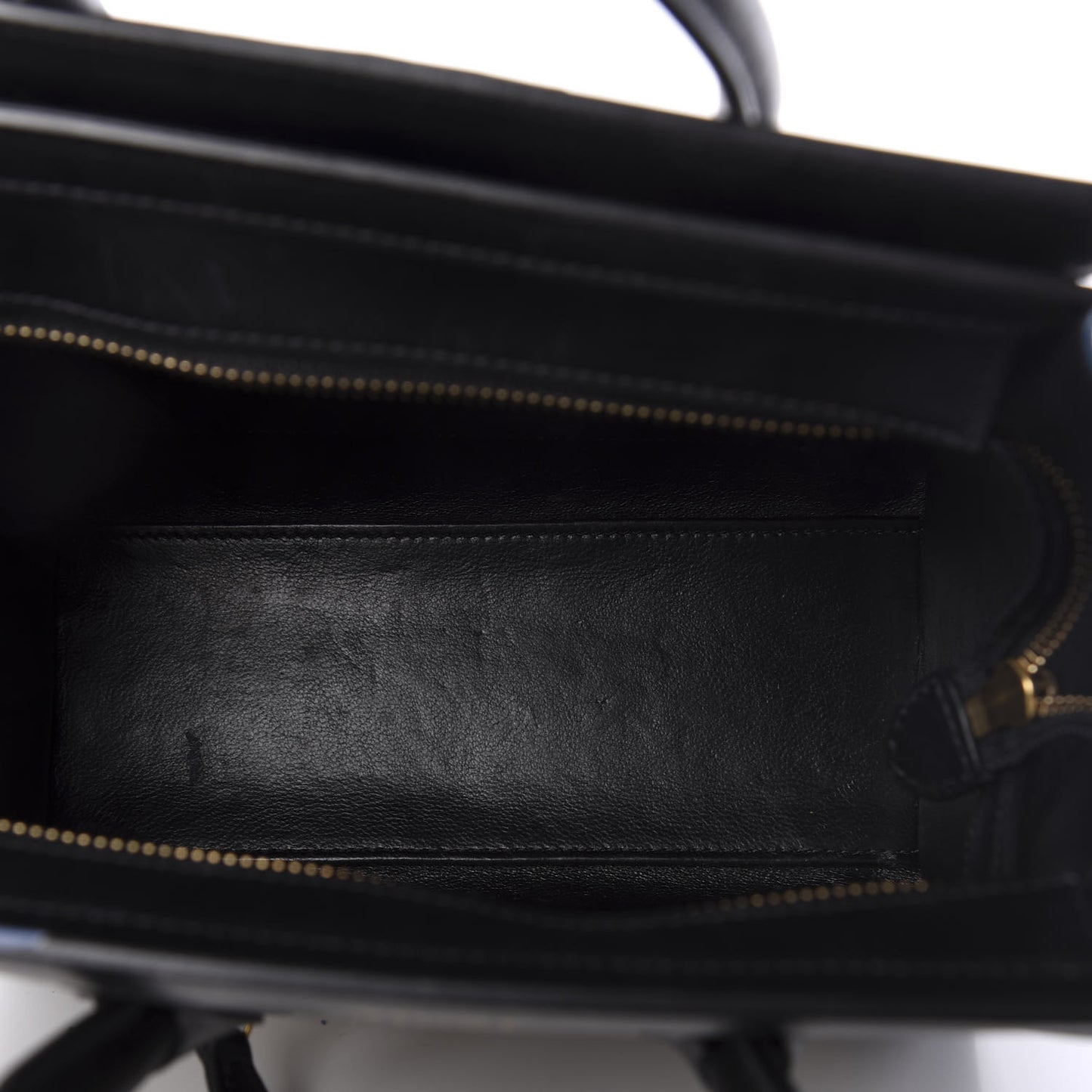 Elephant Calfskin Suede Tri-color Nano Luggage Sand