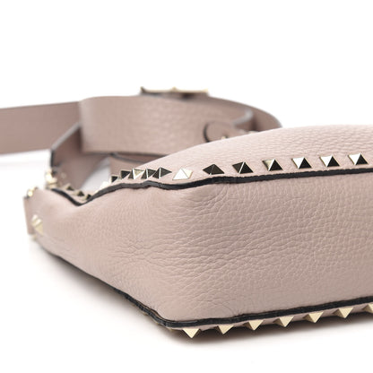 Valentino Garavani Pebbled Calfskin Mini Rockstud Flip-Lock Messenger Bag Poudre 7 of 9