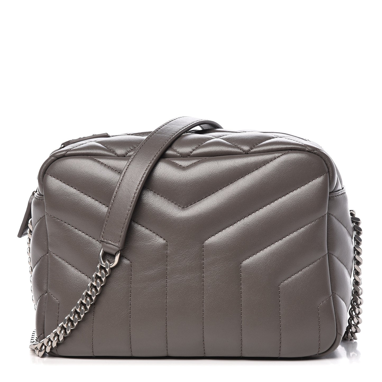 Calfskin Y Quilted Monogram Small Loulou Bowling Bag Earth