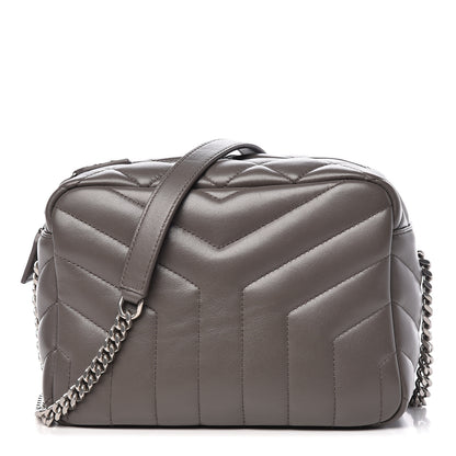 Saint Laurent Calfskin Y Quilted Monogram Small Loulou Bowling Bag Earth 1 of 10