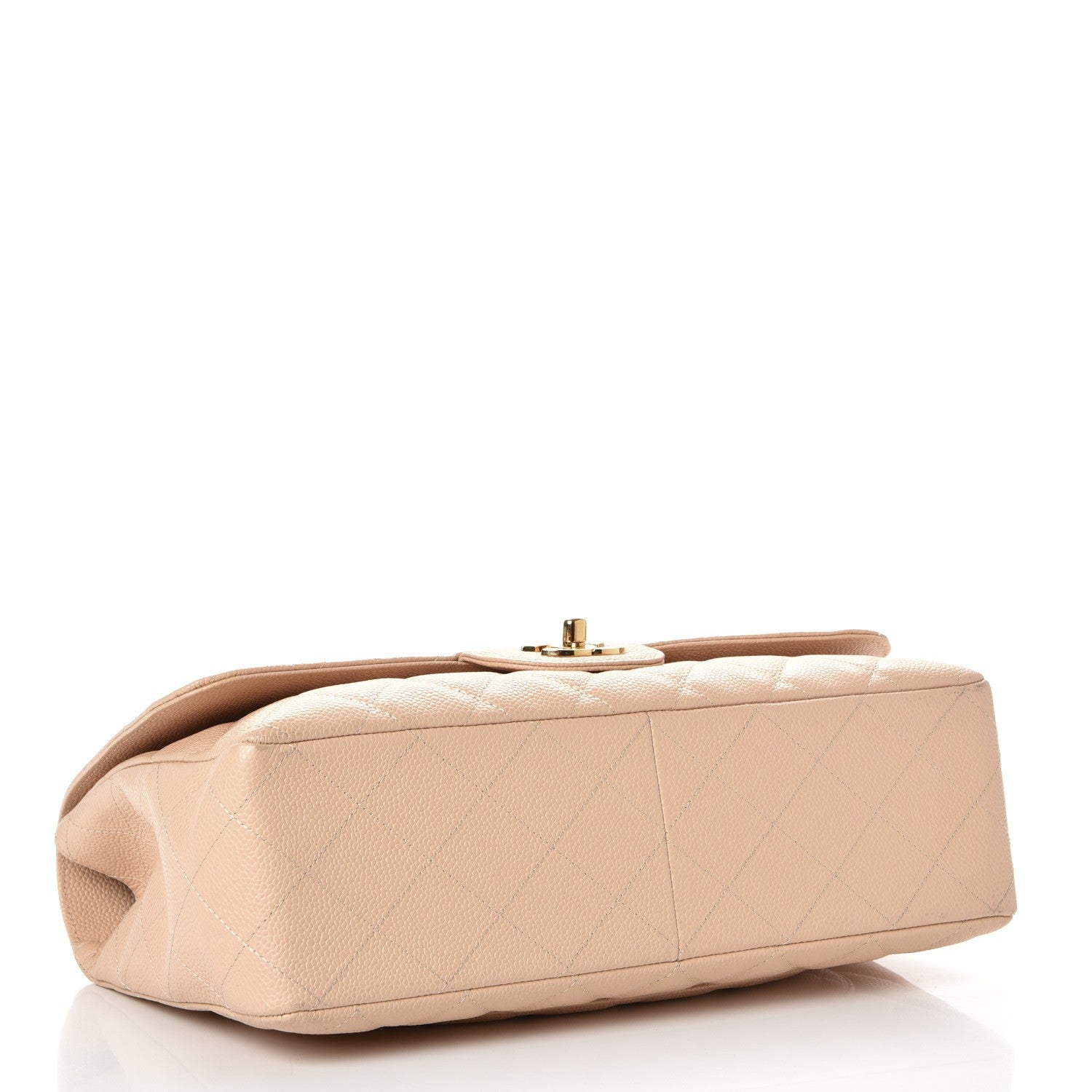 Chanel Caviar Quilted Jumbo Single Flap Beige Clair 5 of 16